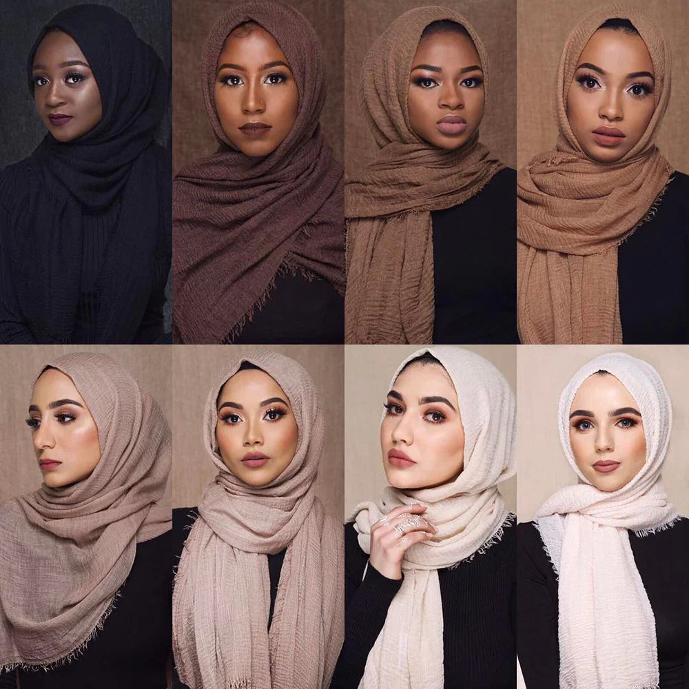Pleated Long Scarves