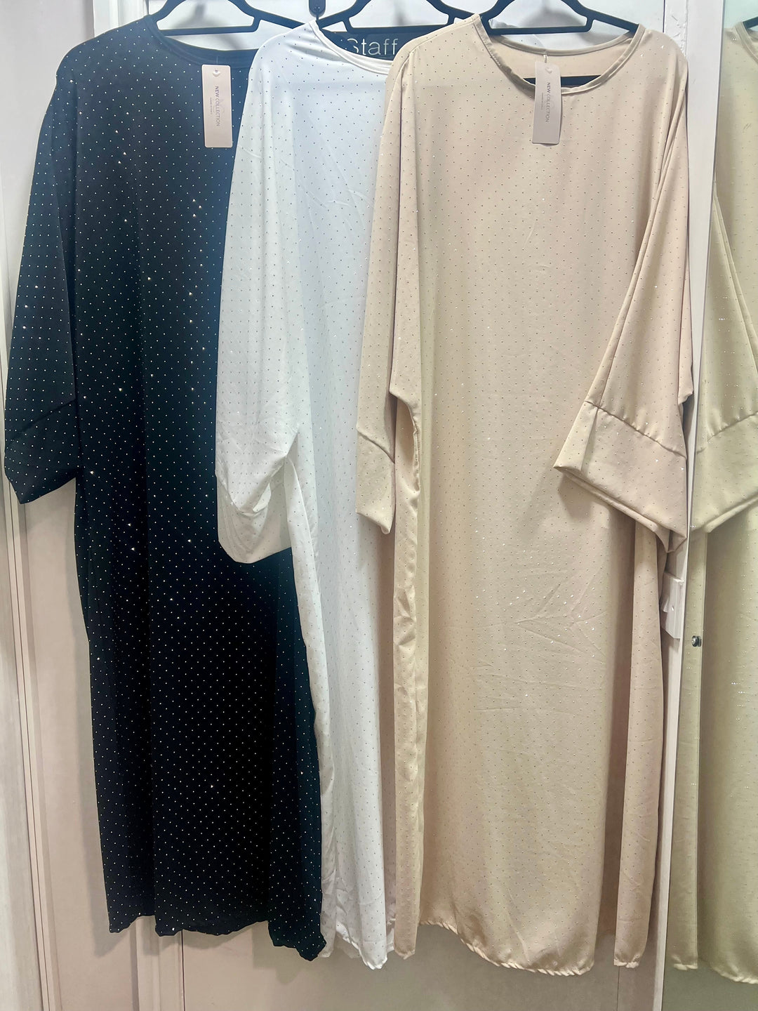 Rhinestone Batwing Abaya in One Size