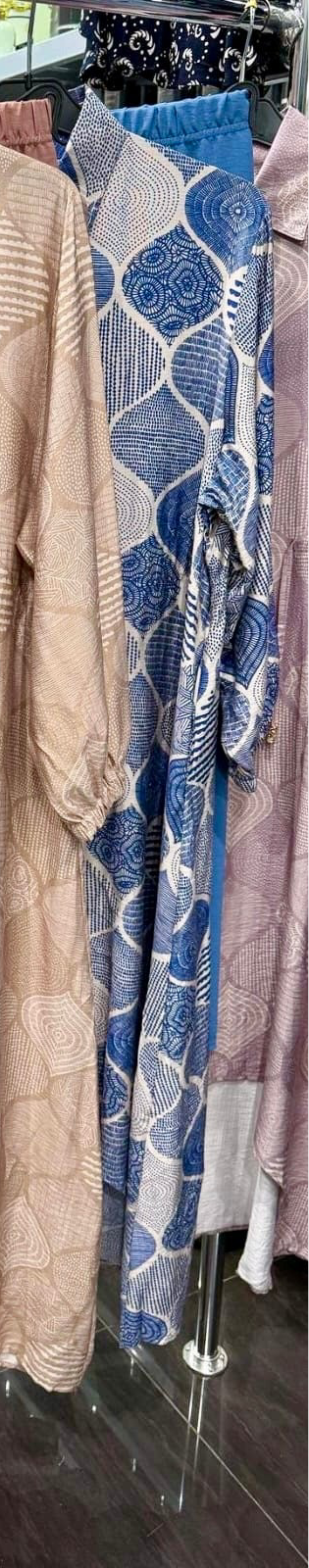 Tail Back print linen feel Coord