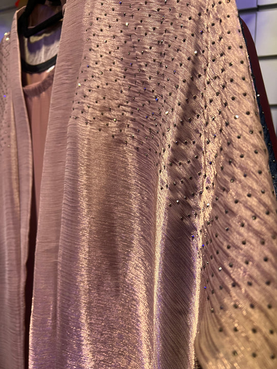 Raaina Organza Abaya Set in Pink