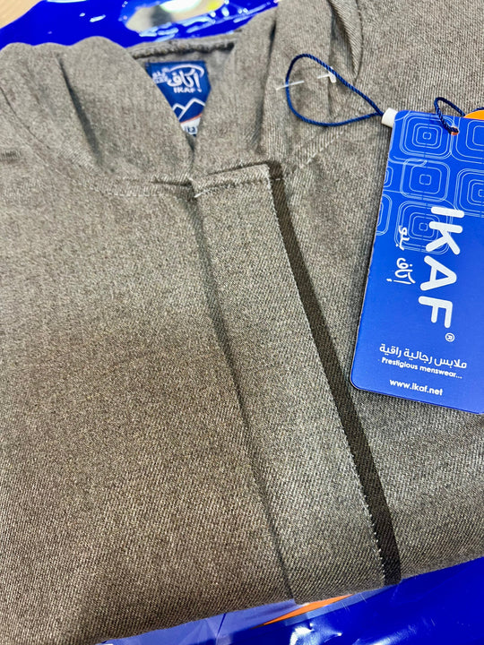 Ikaf Hooded winter Thobe/Jubba - Mix shade