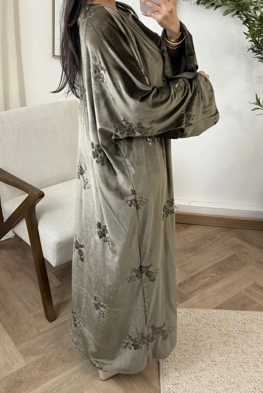 Sequin Velvet Oversized Maxi Dress