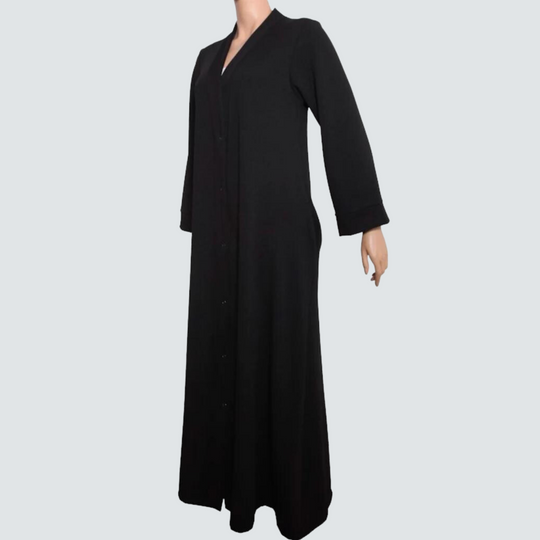 Coat style Full Abaya with full snap Buttons-Z