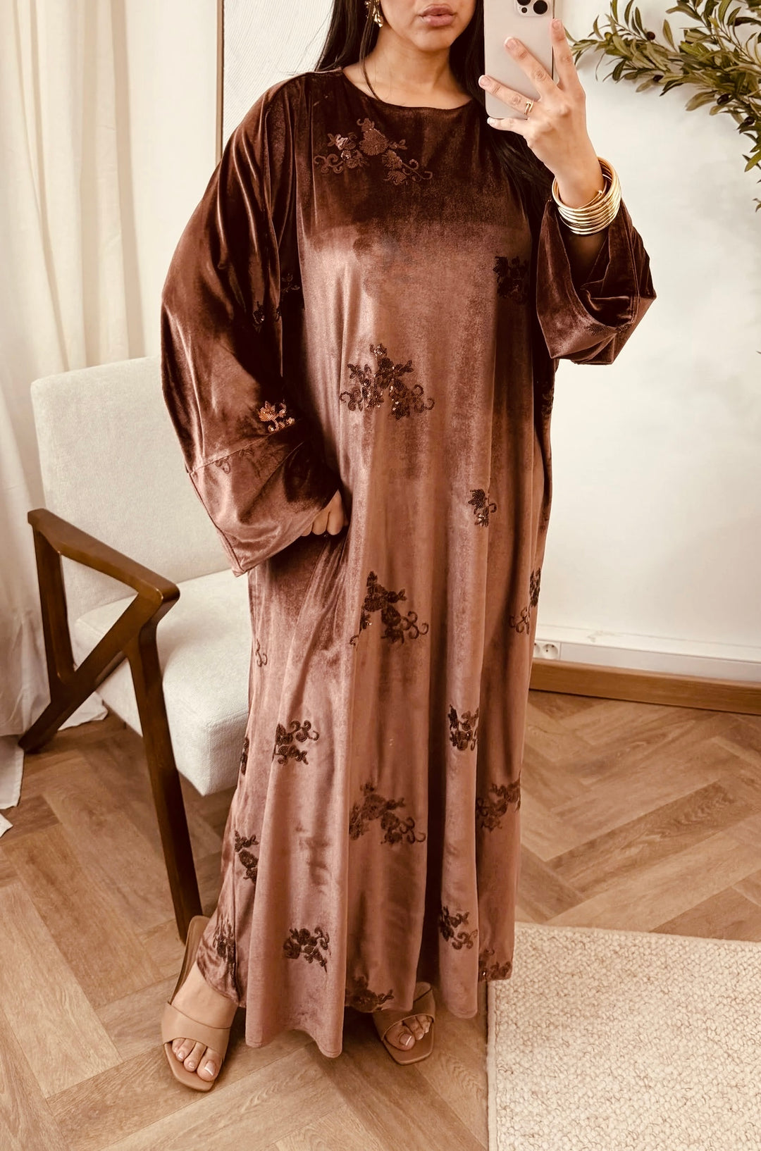 Sequin Velvet Oversized Maxi Dress