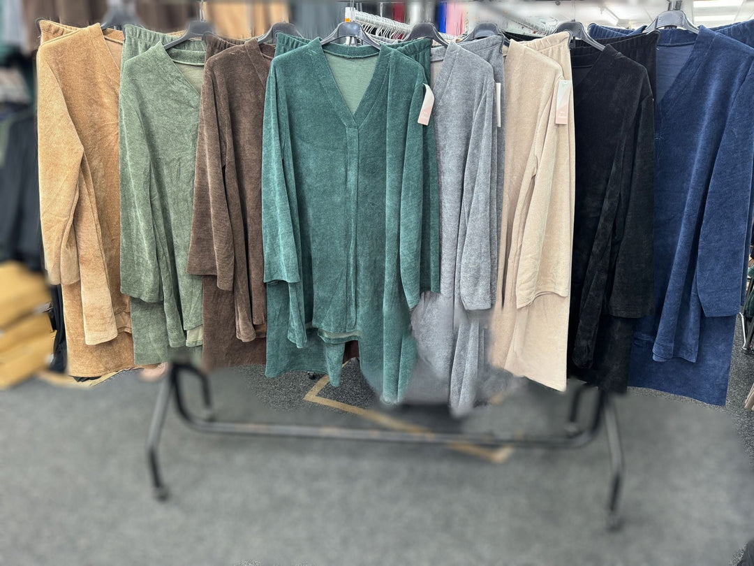 Soft V neck Chenille Coords sets