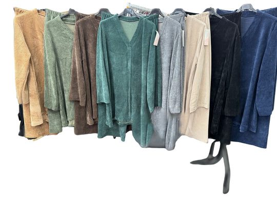 Soft V neck Chenille Coords sets