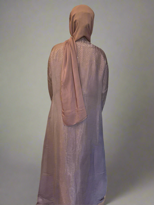 Raaina Organza Abaya Set in Pink