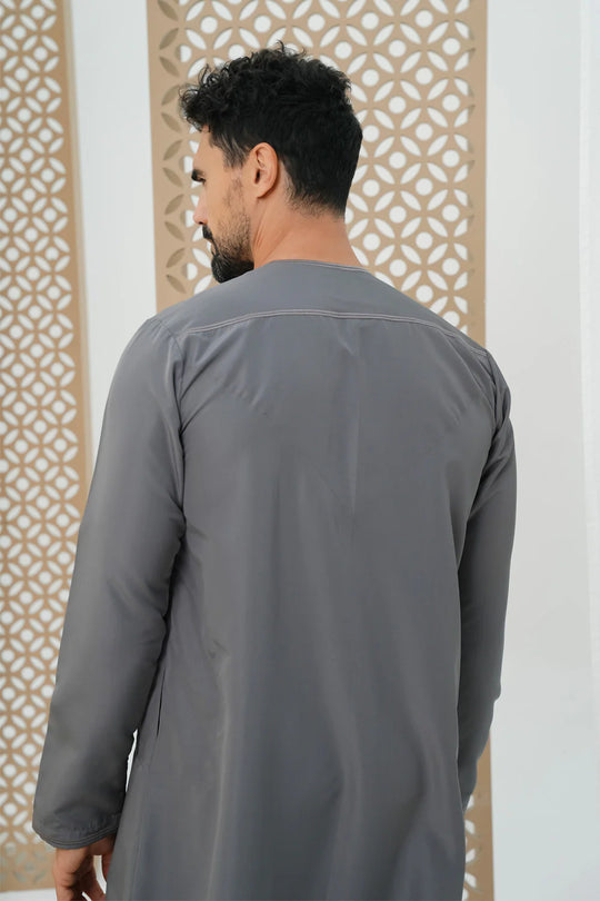 Boys Faris Emirati Jubba/Thobe Charcoal