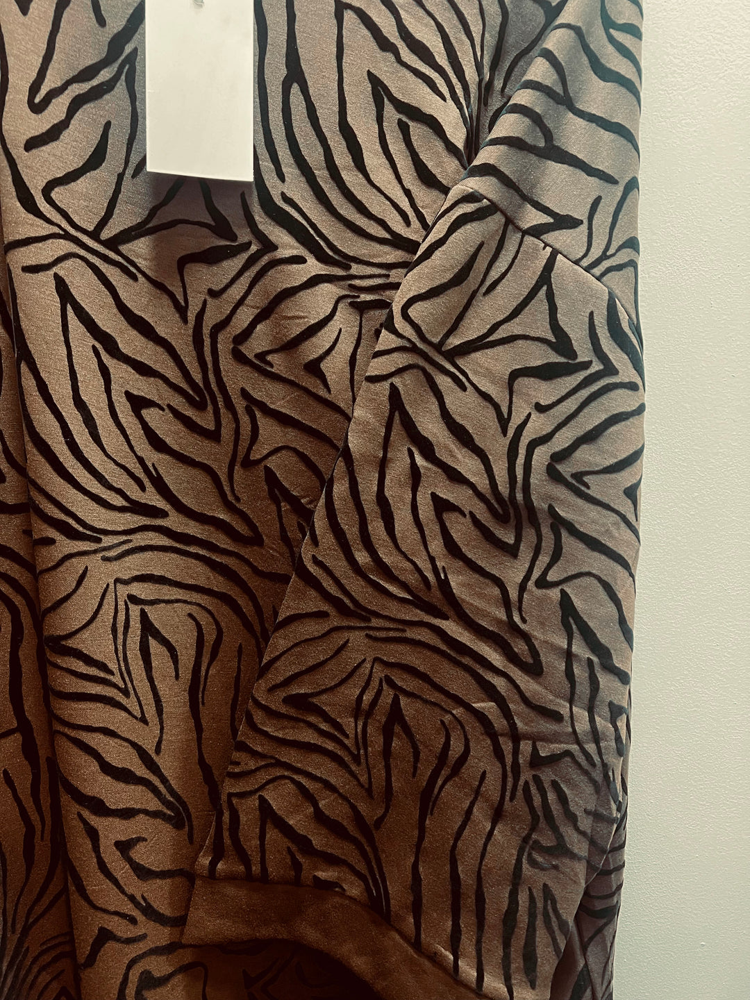 Textured Velvet Tiger Print Midaxi Dress