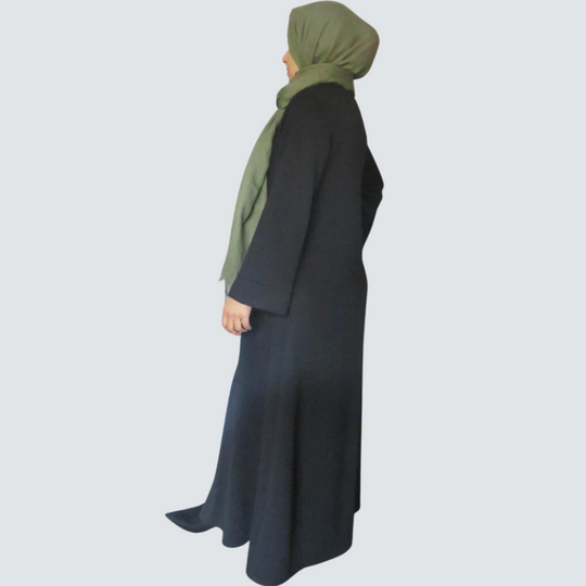 Coat style Full Abaya with full snap Buttons-Z