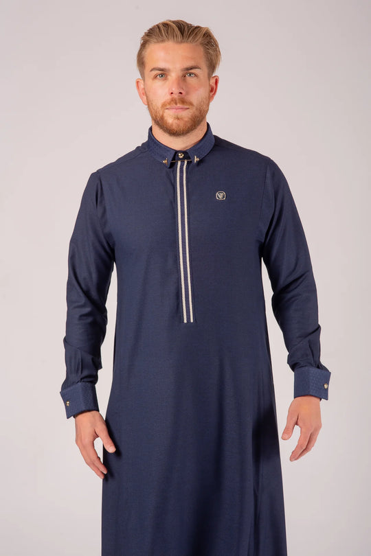 AAR25334 Al Ameer Latest Thobe / Jubba - Dark Blue