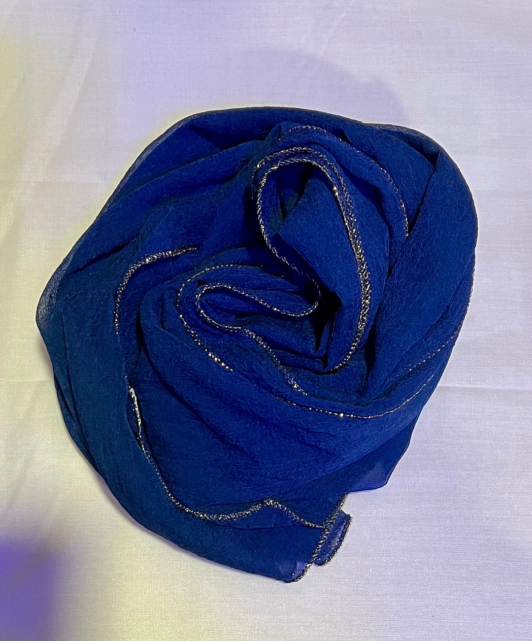 Gold edged light Crushed Scarf/ Hijab