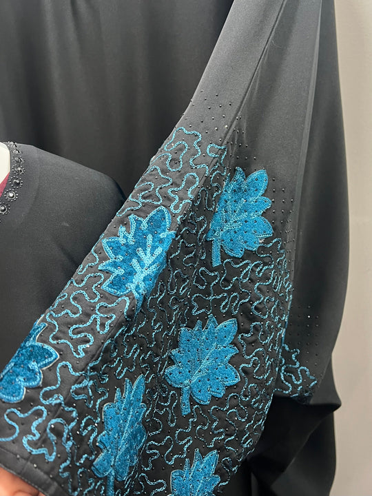 Embroidered Batwing Abaya