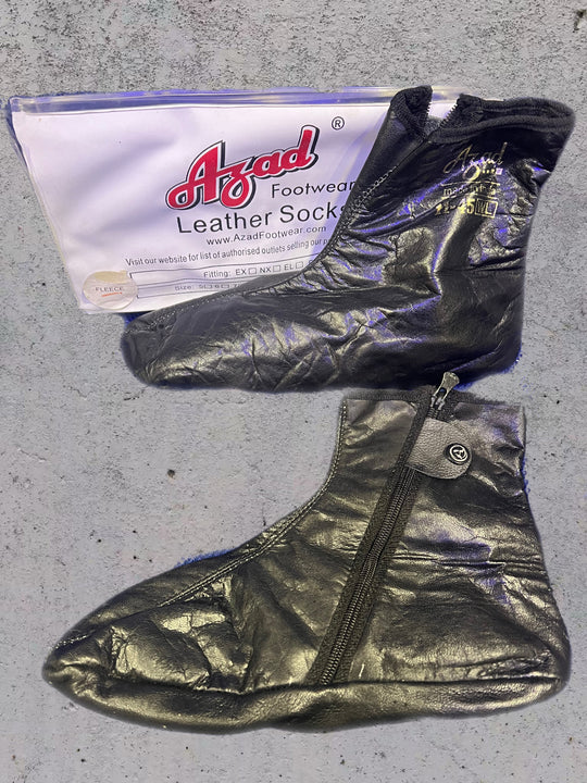 Azad Leather Socks with Fleece in pack