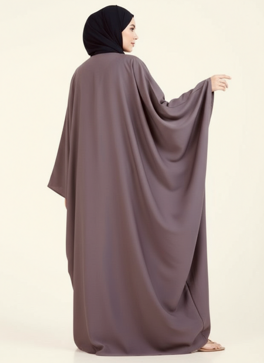 Batwing Nida Abaya with pocket - ATC-Taupe