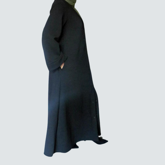 Coat style Full Abaya with full snap Buttons-Z