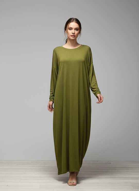 Ribbed comfy midaxi Dress