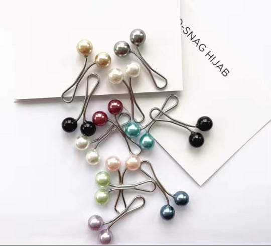 Pearl Hijab Slide pins pack of 12