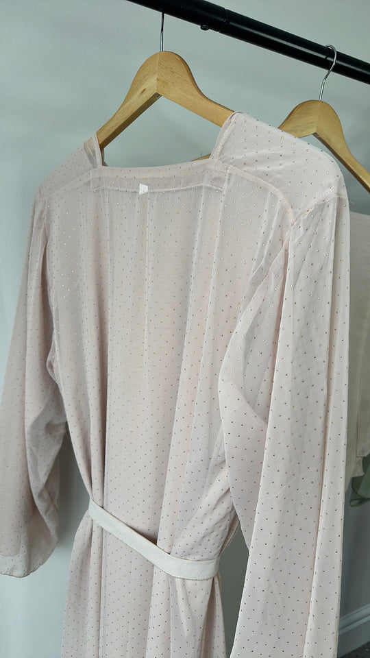 Sheer open abaya Set with matching slip and Hijab