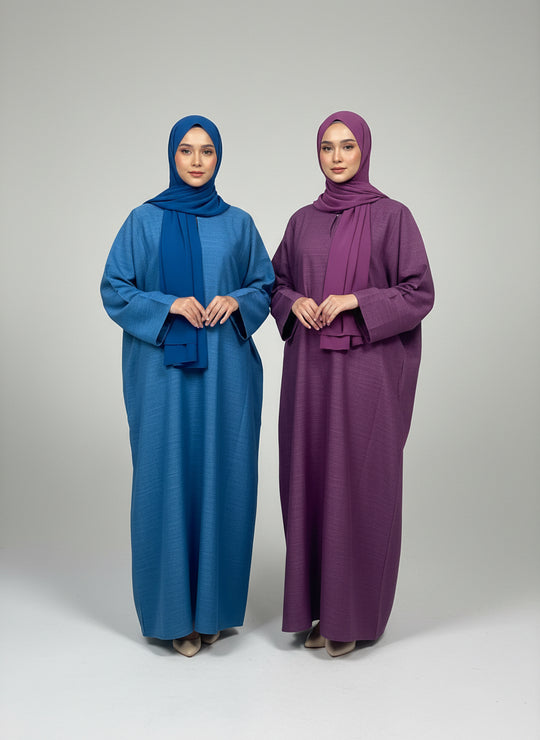 Linen Simple Abayas with matching Hijabs