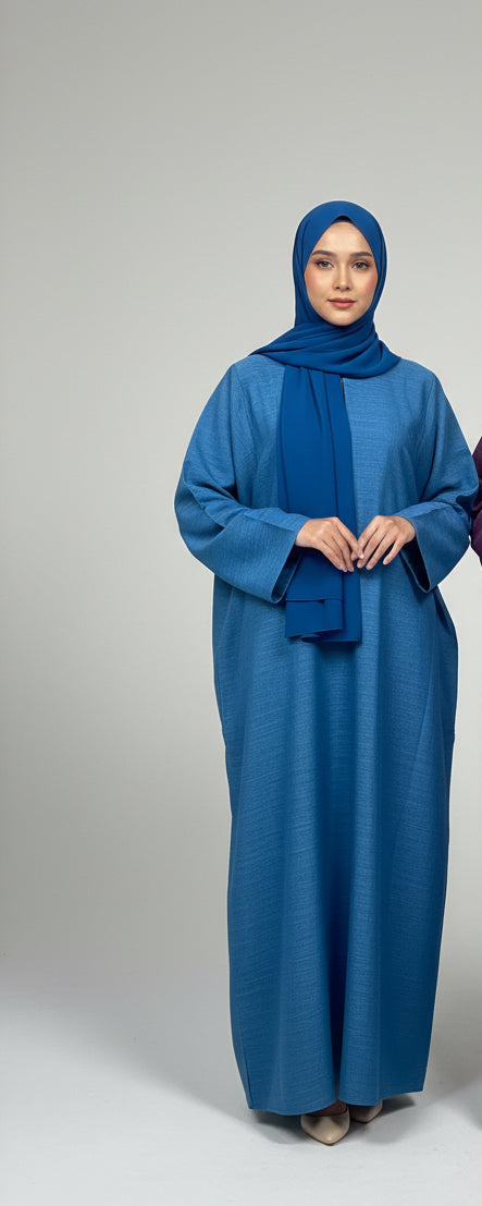 Linen Simple Abayas with matching Hijabs