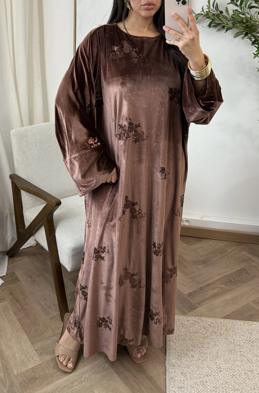 Sequin Velvet Oversized Maxi Dress