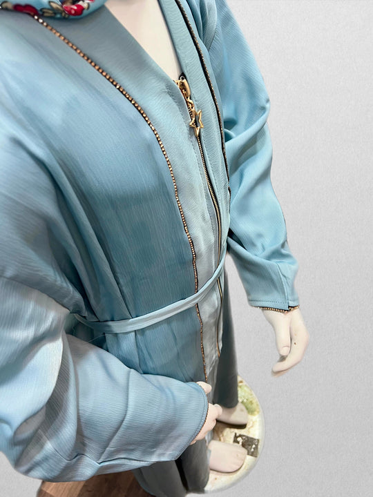 Crystal Girls Abayas with full Zip