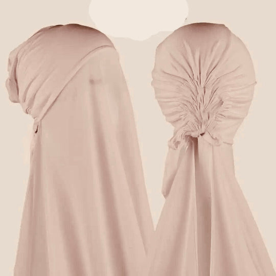 Ready made Bonnet Cap with Chiffon Hijab all in one