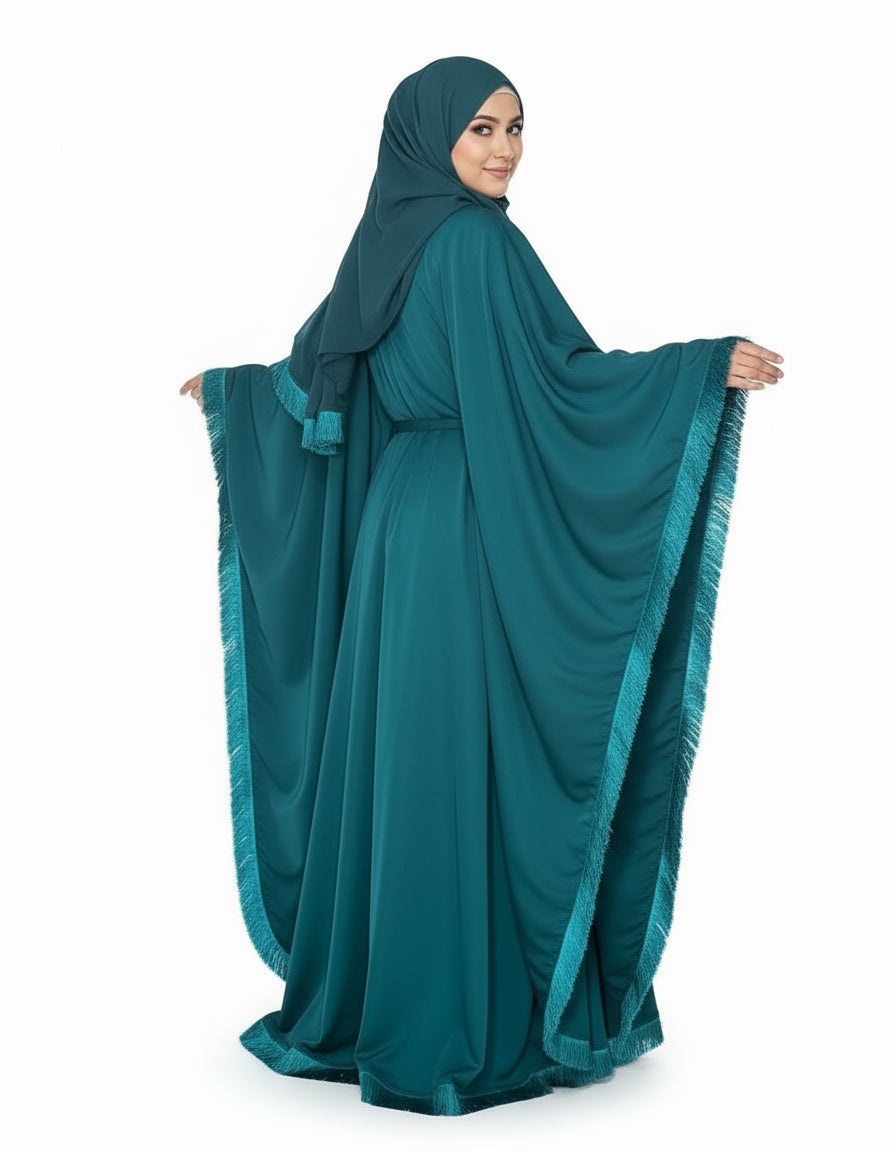 Fringe Nida Kaftan Style Abayas