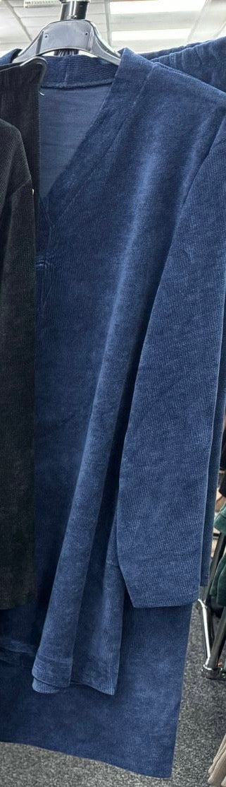 Soft V neck Chenille Coords sets