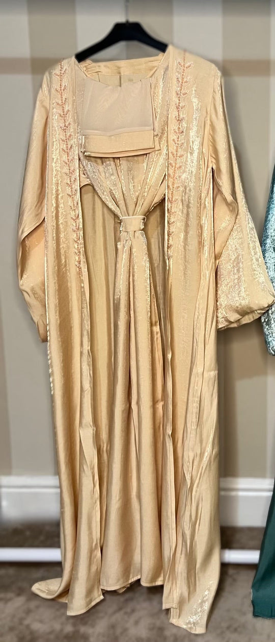 Rotana shimmer Abaya and Slip Full Set TK