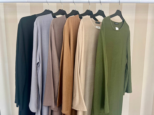 Basic Linen Feel Abaya - One Size