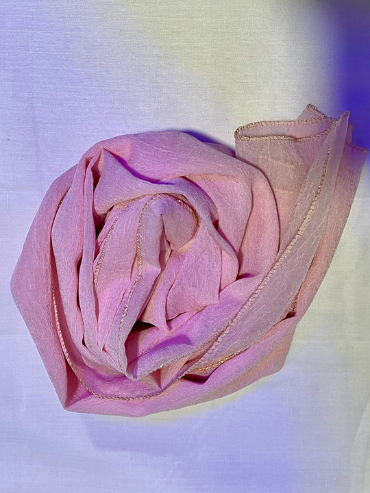 Gold edged light Crushed Scarf/ Hijab