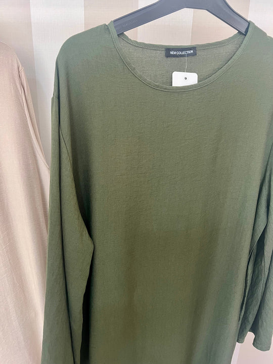 Basic Linen Feel Abaya - One Size