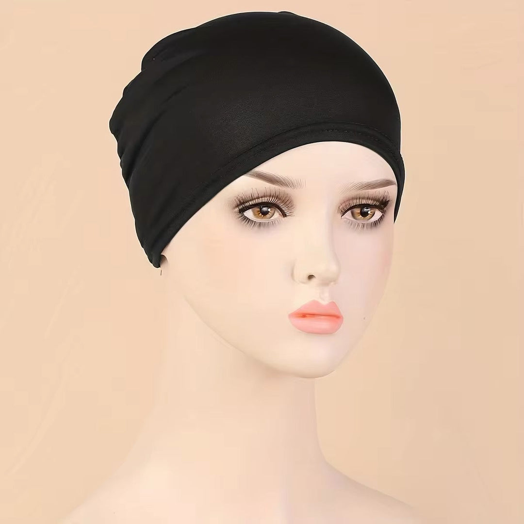 Stretch Closed Hijab Bonnet/ Chemo Cap