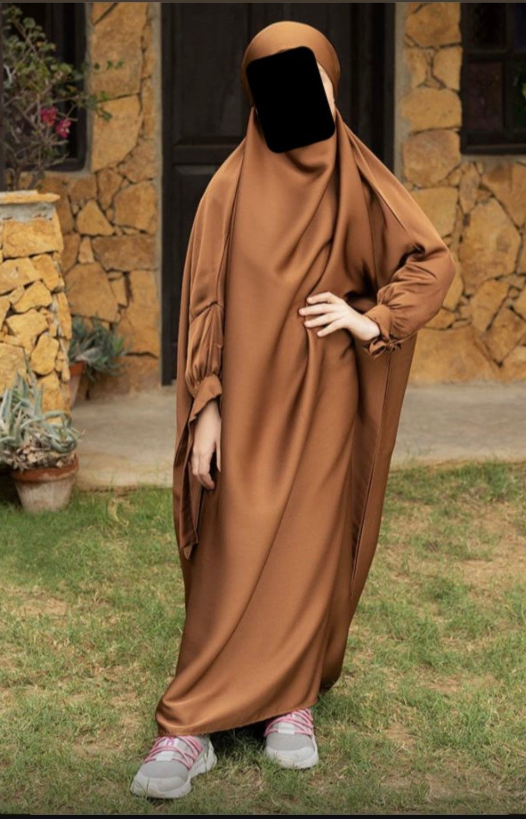 Girls full Jilbab Nida Abaya in Black