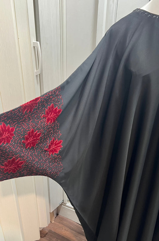 Embroidered Batwing Abaya