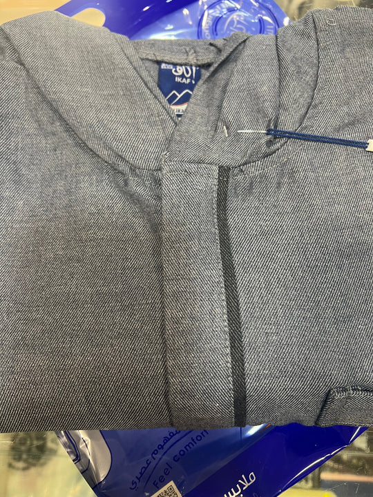 Ikaf Hooded winter Thobe/Jubba - Mix shade