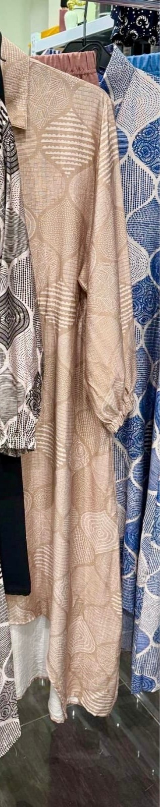 Tail Back print linen feel Coord