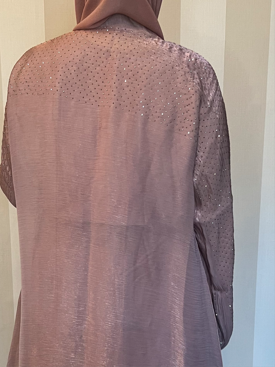 Raaina Organza Abaya Set in Pink