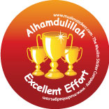 ALHAMDULLILAH EXCELLENT EFFORT BADGES X 5 -KS