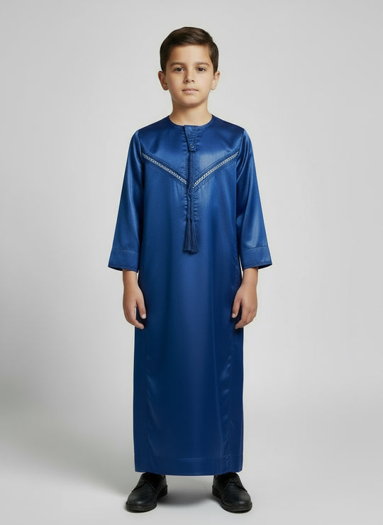 Baby, Toddler and Boys Blue Sheen Thobe/Jubba by Al Ahad