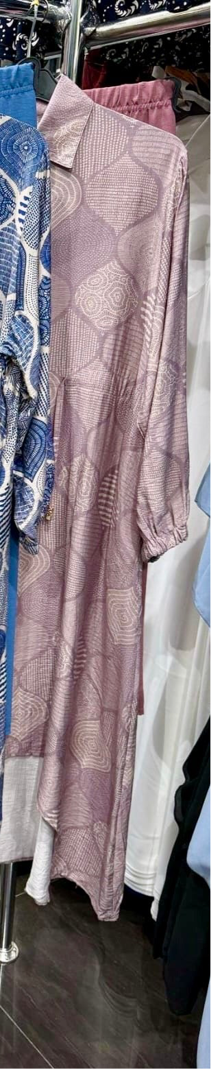 Tail Back print linen feel Coord