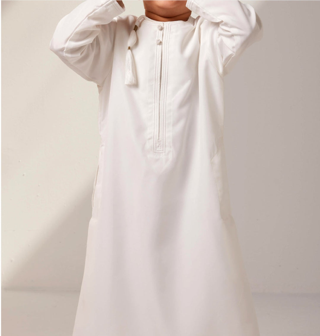 Boys Faris Omani Jubba/Thobe - Ivory
