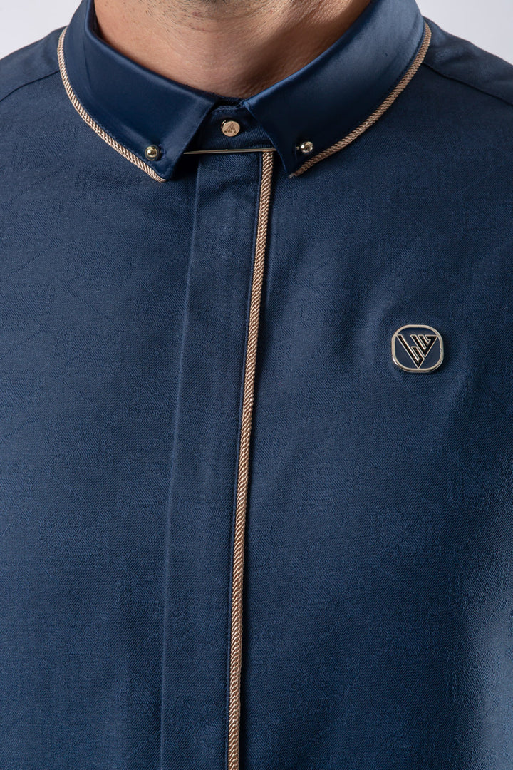 KDR25303 Al Ameer BoysThobe/Jubba - Dark Denim Blue shade