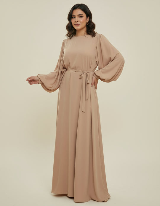 Balloon Sleeve Turkish Dress/Abaya -