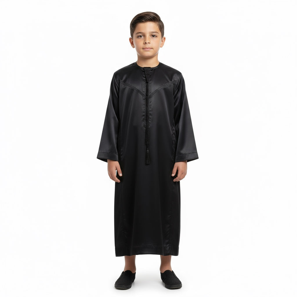 Boy’s Kandura Emirati Jubba - BLACK sz. 30-48