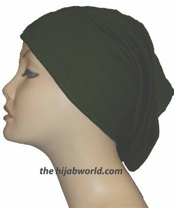 Tube Plain Underscarf - dark Green