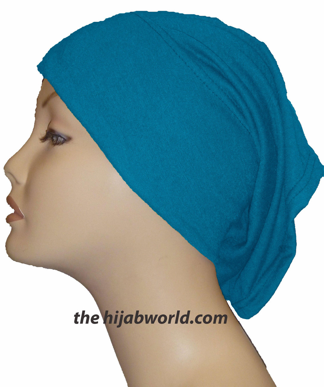 Tube Plain Cotton Underscarf - Turquoise C