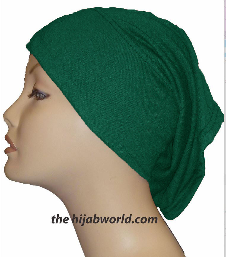 Tube Plain Underscarf - Emerald Green